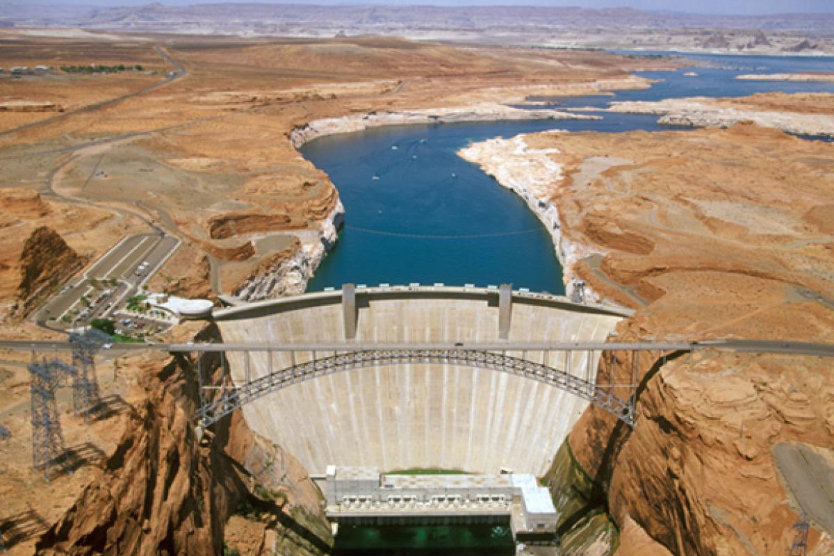 Glen Canyon Dam, completed in 1966, created Lake Powell, one of the largest man-made reservoirs in the United States.