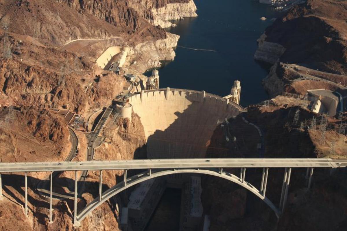 Hoover Dam, completed in 1936, created Lake Mead, which has a total storage capacity of 28,537,000 acre-feet.